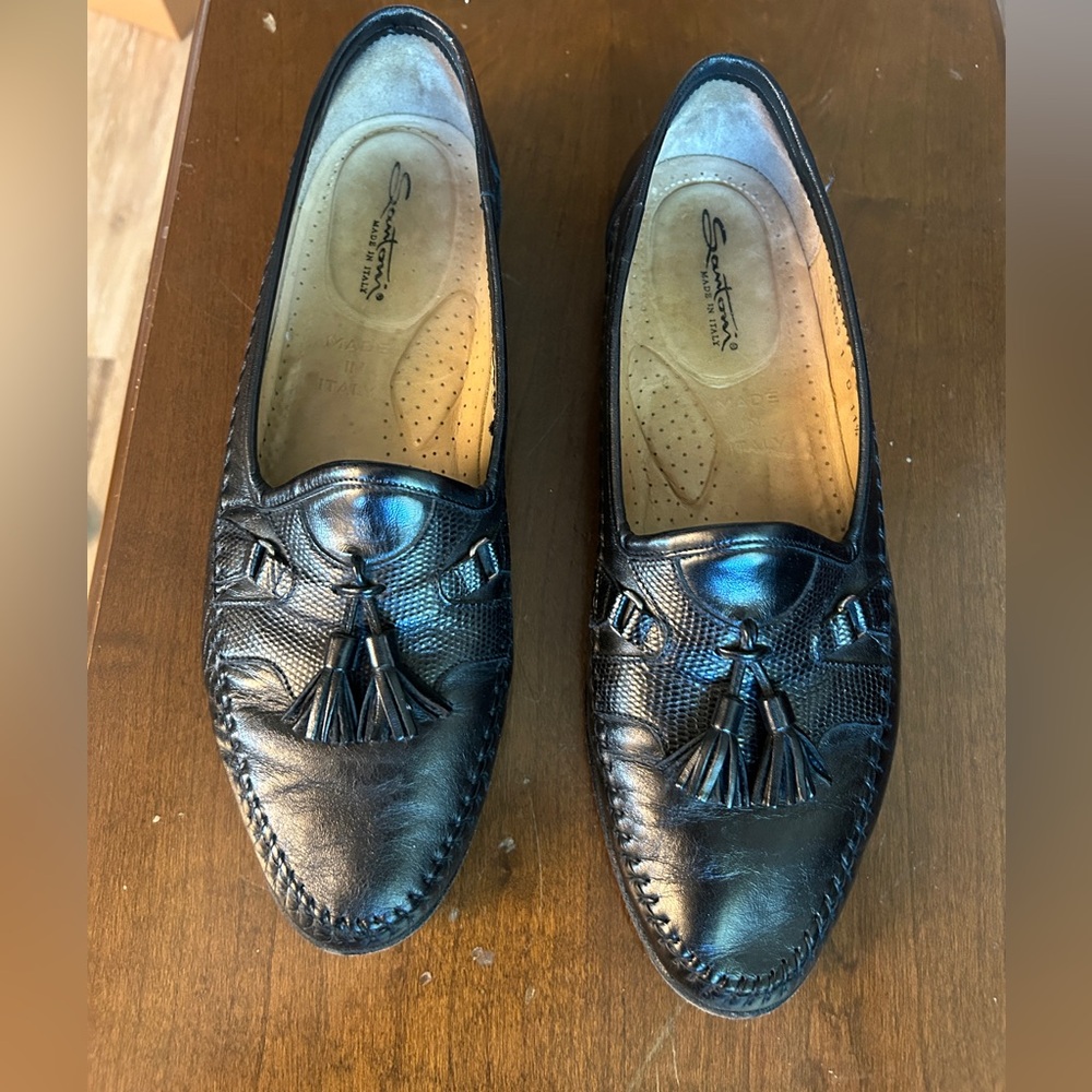 Black Santoni Dakota Loafer